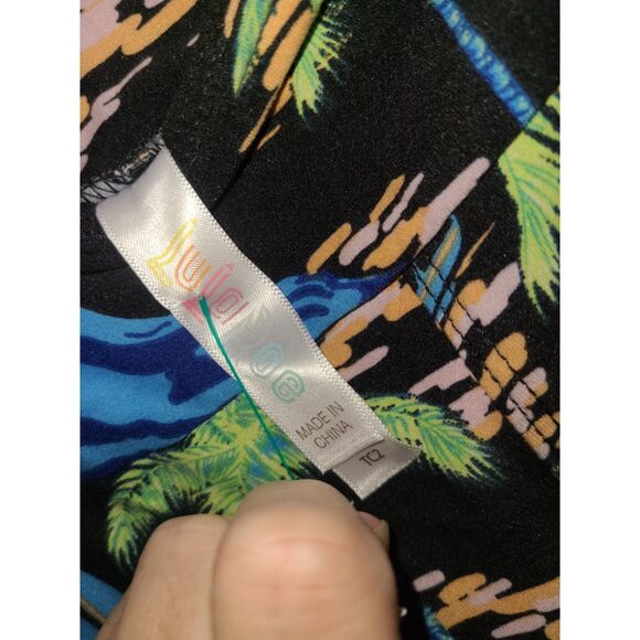 LuLaRoe TC2 Leggings HTF Colorful Tropical VOLCANO Island Moon SAIL BOAT Palm - Picture 3 of 5